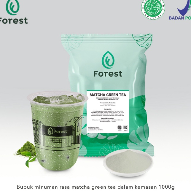 

Bubuk Minuman MATCHA GREEN TEA Powder 1000g - FOREST Bubble Drink