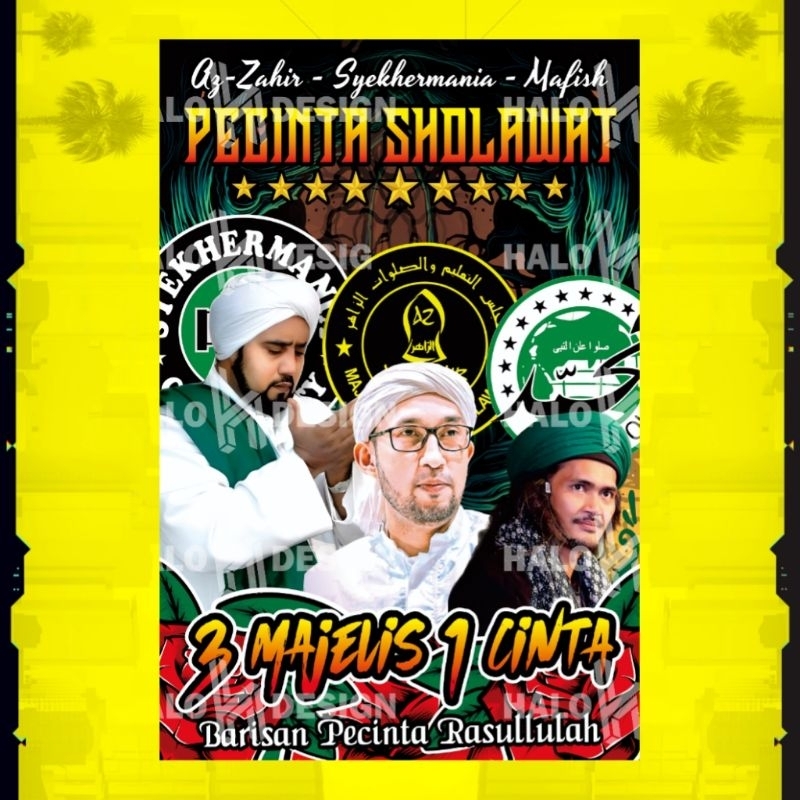 Bendera Sholawat 3 Majelis 1 Cinta TERBARU MURAH