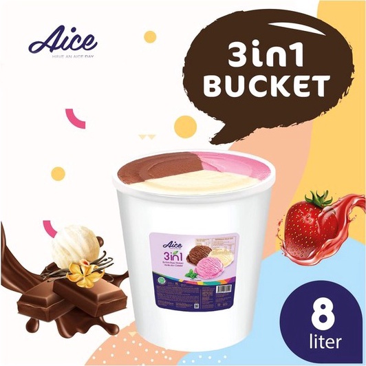 

Ice Cream Neapolitan 8 liter Aice 3in1