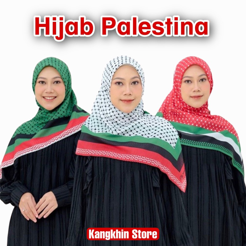 Hijab Palestina Voal Segiempat || Hijab Palestina Viral Terbaru Save Palestina