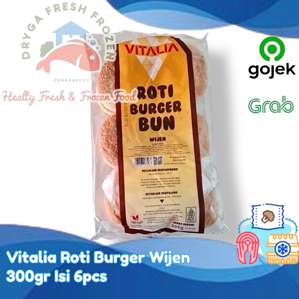 

Vitalia Roti Burger Bun Wijen 300gr Isi 6pcs