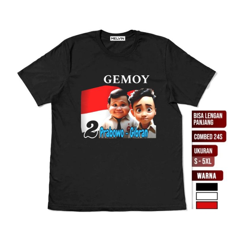 Kaos Prabowo Gibran GEMOY kaos gibran