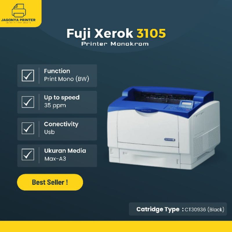 Printer Fuji Xerox Docuprint 3105 Printer Laser Monokrom A3