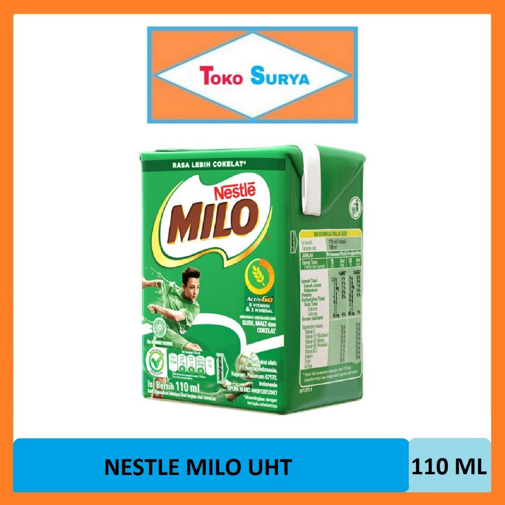 

Nestle Milo Minuman Susu Rasa Malt Cokelat 110 Ml