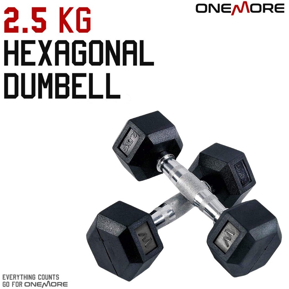 [KODE C4N9] ONE MORE Dumbell Hexagonal 2.5kg Barbel