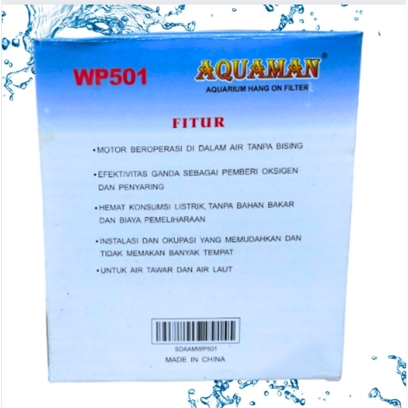 AQUAMAN WP 501 POMPA AQUARIUM HANG ON FILTER