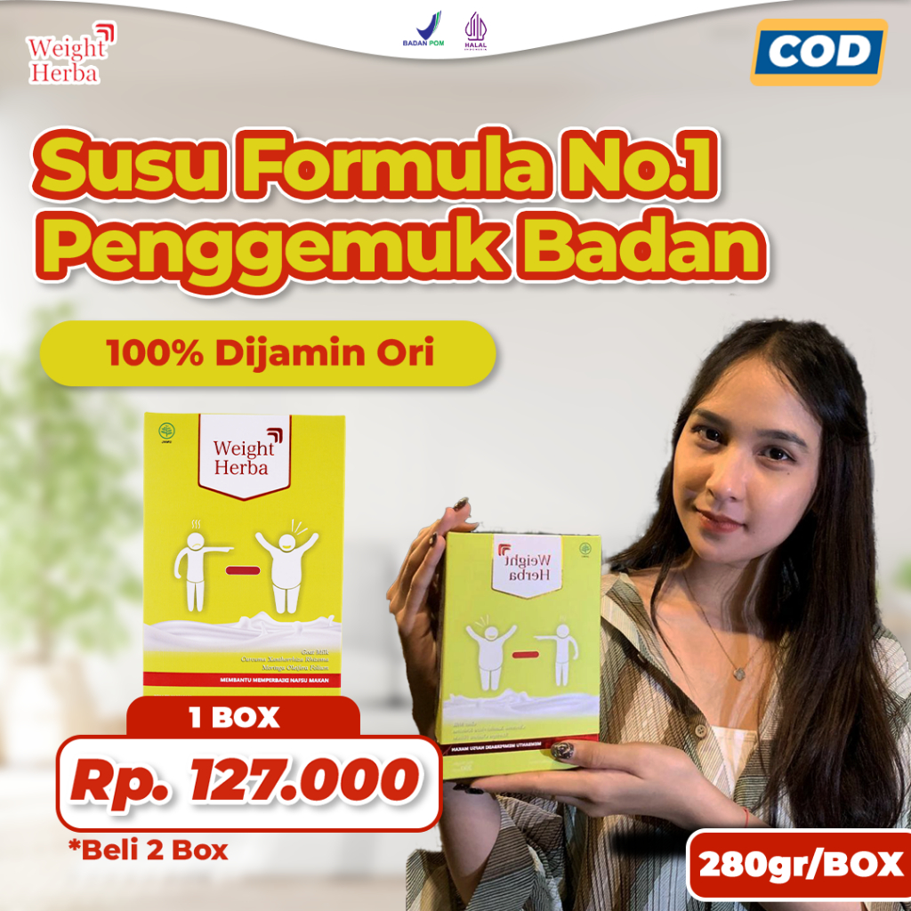 

Susu Weight Herba (COD) – Pengiriman Cepat - Weight Nutrisi Multivitamin Susu Kambing Etawa Murni Penggemuk Badan Turunkan Kadar Gula Tingkatkan Nafsu Makan Anak-Anak dan Dewasa 200gram