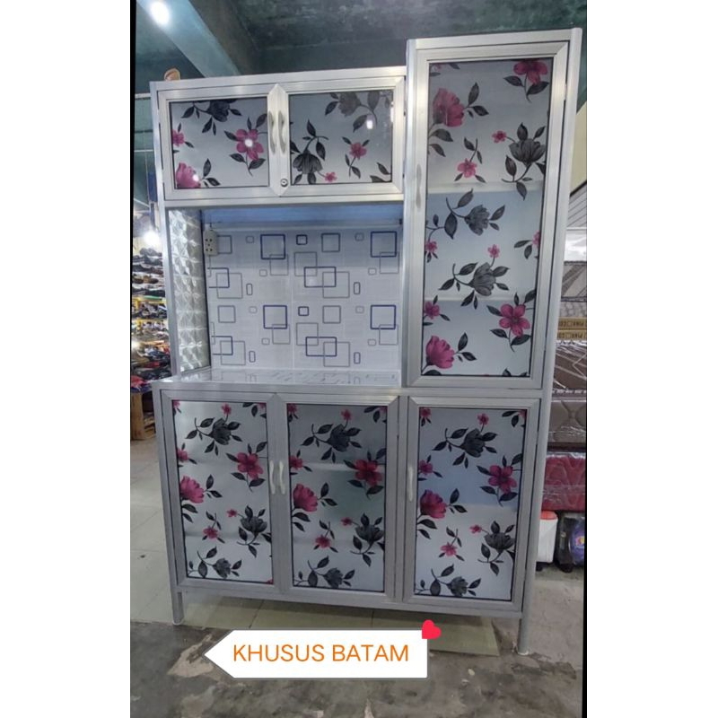 RAK PIRING 3 PINTU ALUMINIUM TIDAK BERODA