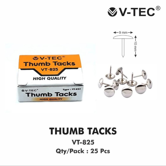

Paku payung Merk V - Tec/ Thumb Tacks VT-825