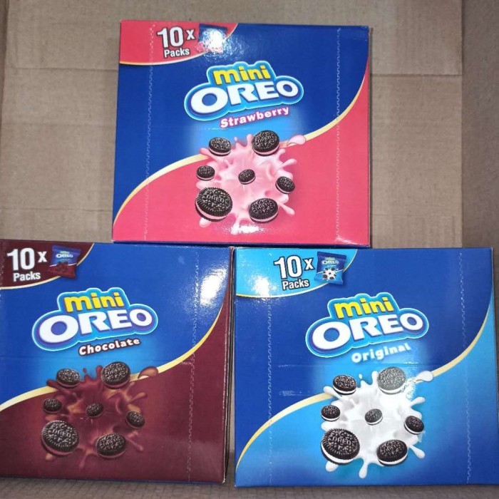 

Mini pouch Oreo isi 10pc - mini oreo - oreo biskuit sandwich - sandwich isi krim cokelat/strawberry/vanilla oreo - biskuit oreo
