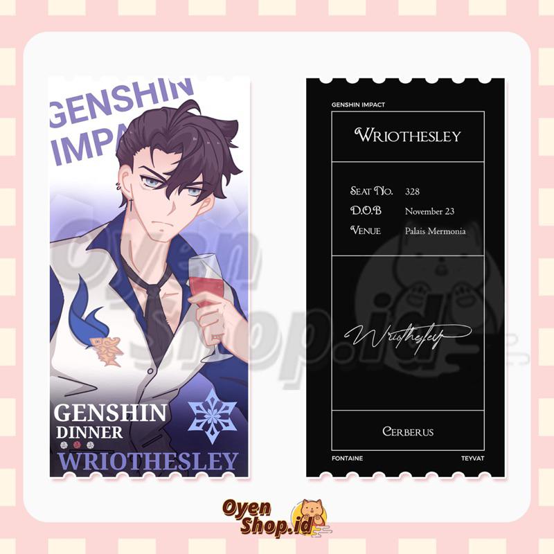 Genshin Impact Wriothesley and Neuvilette Holo ticket