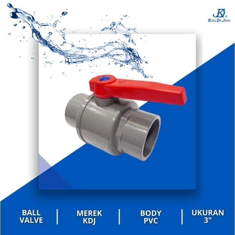BALL VALVE 3 KDJ PVC KING DA JENG