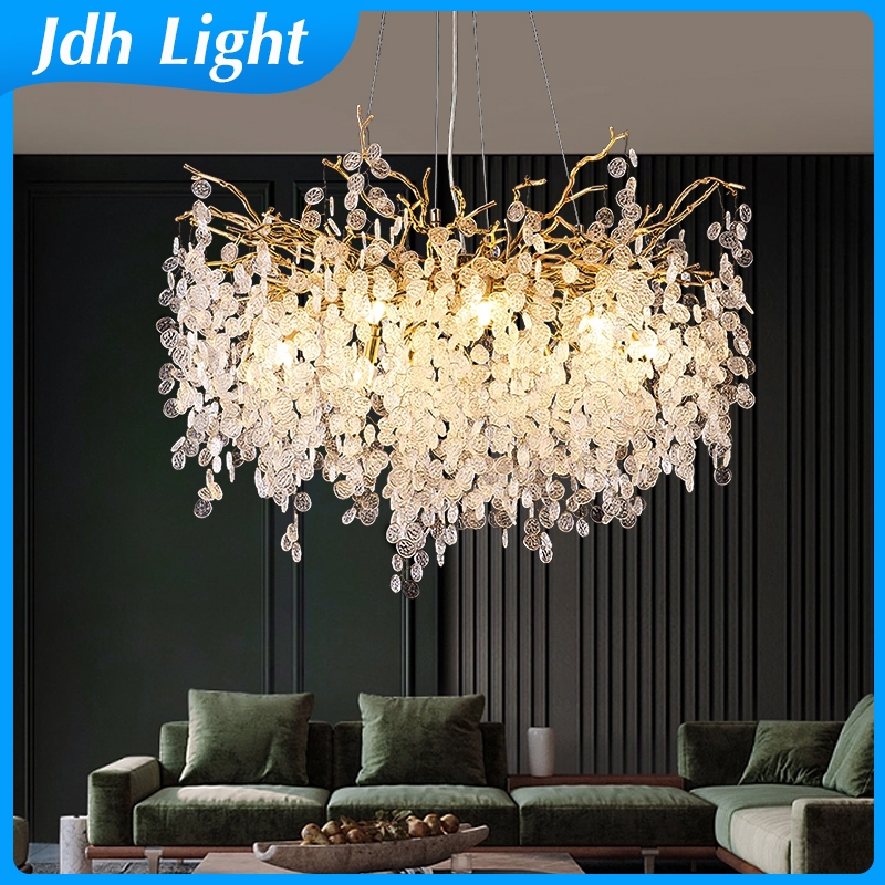 Lampu ruang tamu kristal mewah ringan lampu gantung restoran Perancis lampu kamar tidur modern toko 
