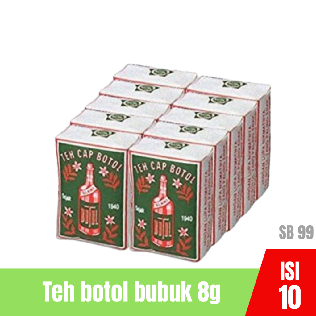 

Teh CAP BOTOL HIJAU bubuk 8g pak kecil isi 10pcs