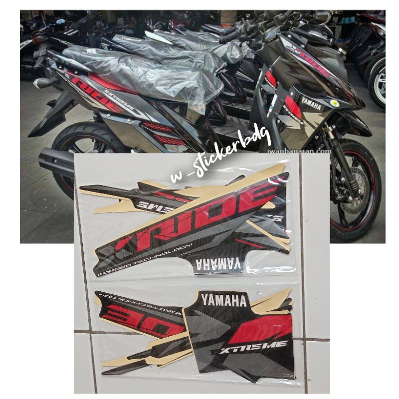 Striping Stiker Yamaha X-Ride X Ride 2014 2015 Hitam