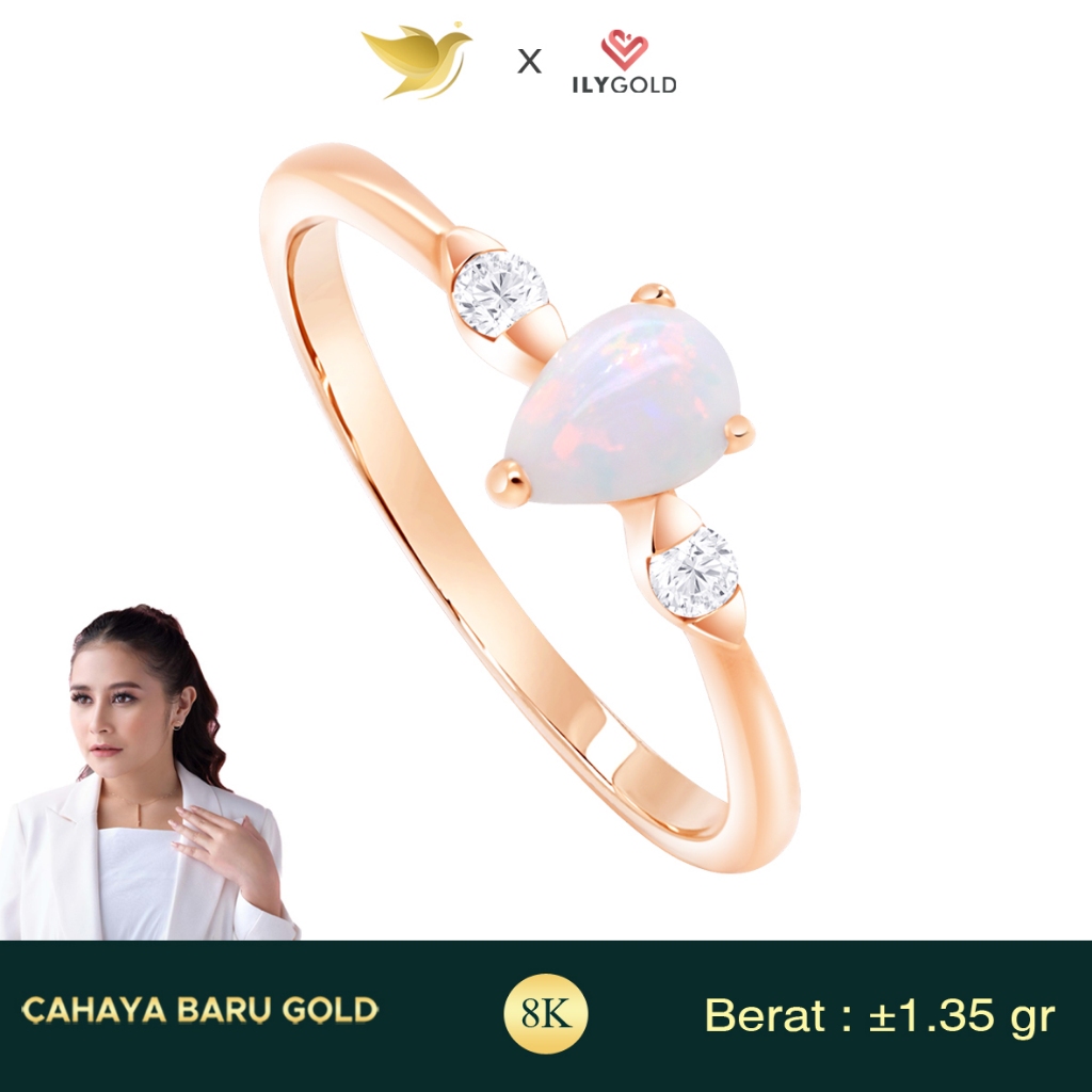 ILY GOLD RING SERIES SNOWDROP 8K