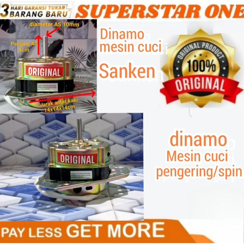 Dinamo mesin cuci Spin/pengering mesin cuci sanken TW 8660/8665/TW7750