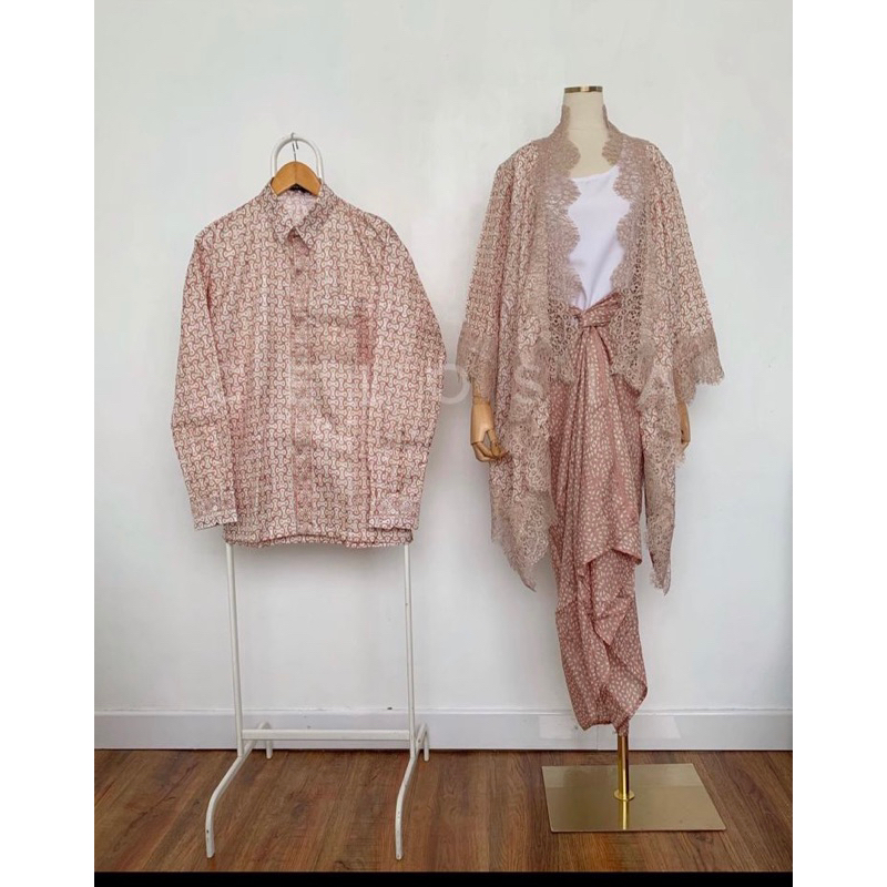 For Rent (Untuk Sewa) Set Rok Tunik Batik Couple Dress Pesta Kondangan Acara Keundangan Nikahan Leba