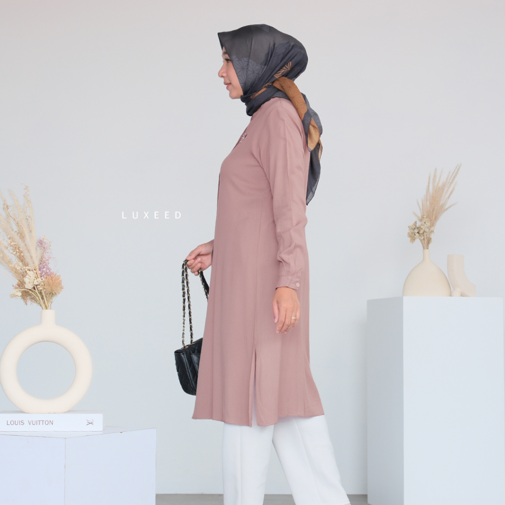 New Tunik Wanita Terbaru Tunik Polos Wanita Tunik Twill Rayon Tunik Harian Tunik Basic Tunik Harian