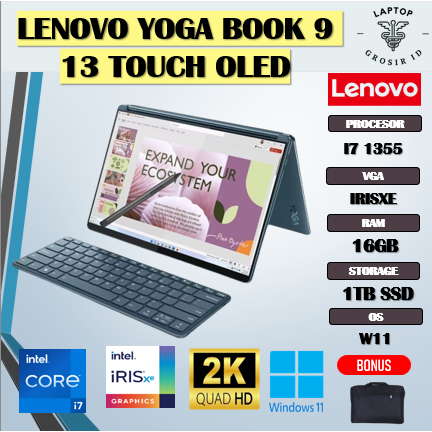 LENOVO YOGA BOOK 9 13 TOUCH OLED I7 1355 16GB 1TB 2X13.3 2.8K