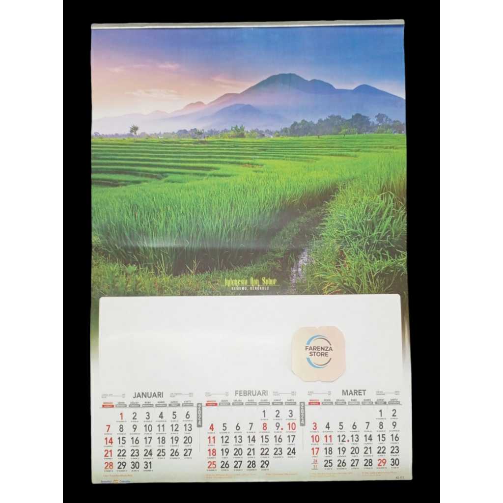 

Kalender Dinding Triwulan Tahun 2024 Motif Indonesia Nan Subur AO 111