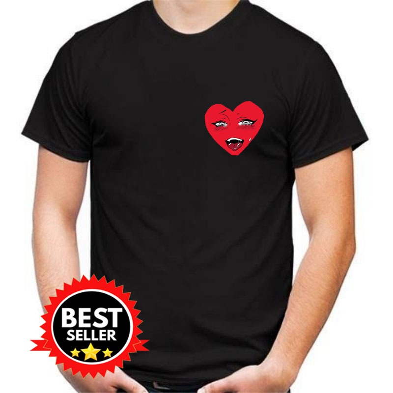 T-Shirt Ahegao Heart Classic Kaos