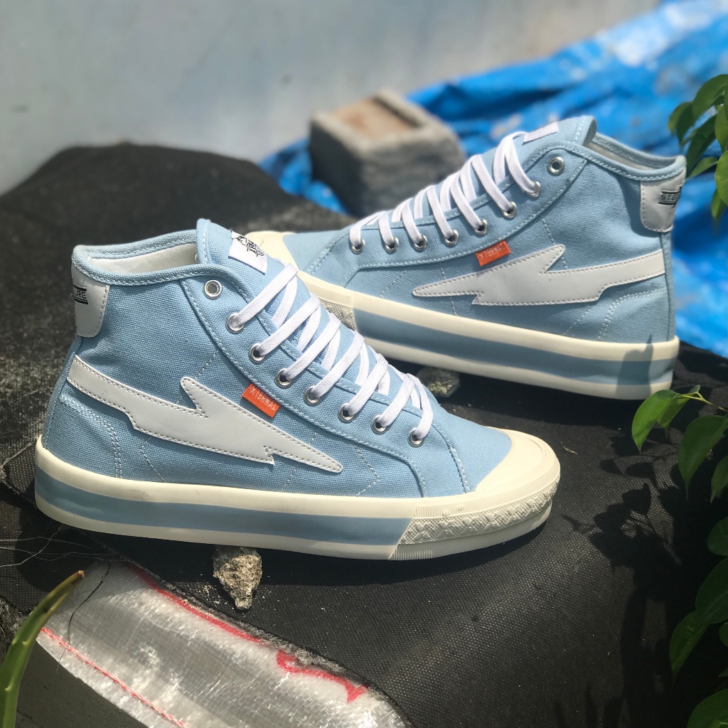 Xternal - Sepatu Sneakers Next Storm High Iced Blue Casual Kanvas