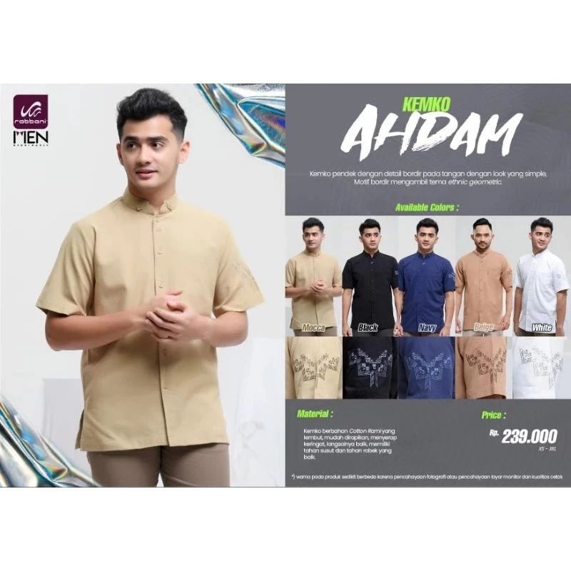 Kemko Ahdam (S) / Kemeja Koko Pria Dewasa RABBANI ORIGINAL