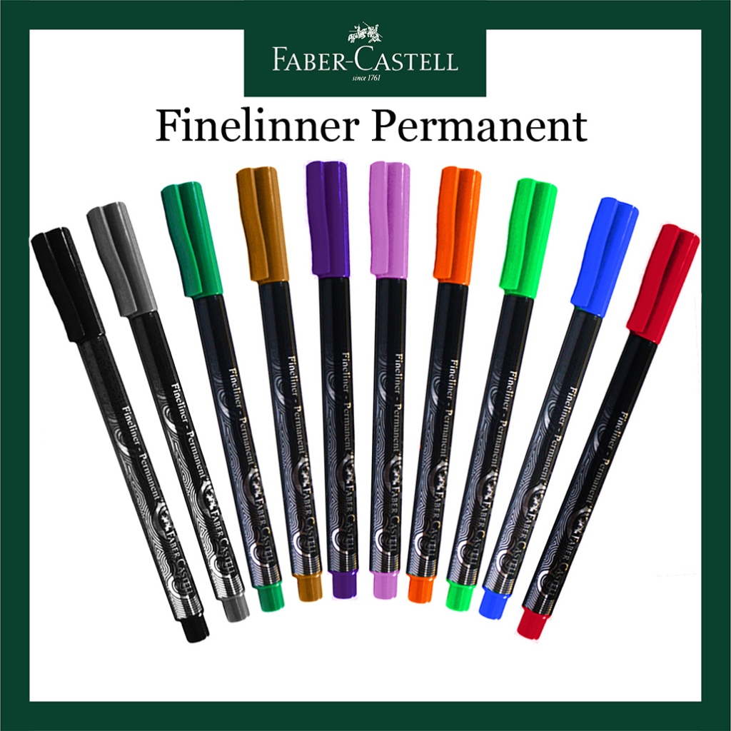 

Paket Fineliner Permanent Ink Faber Castell 10 Warna