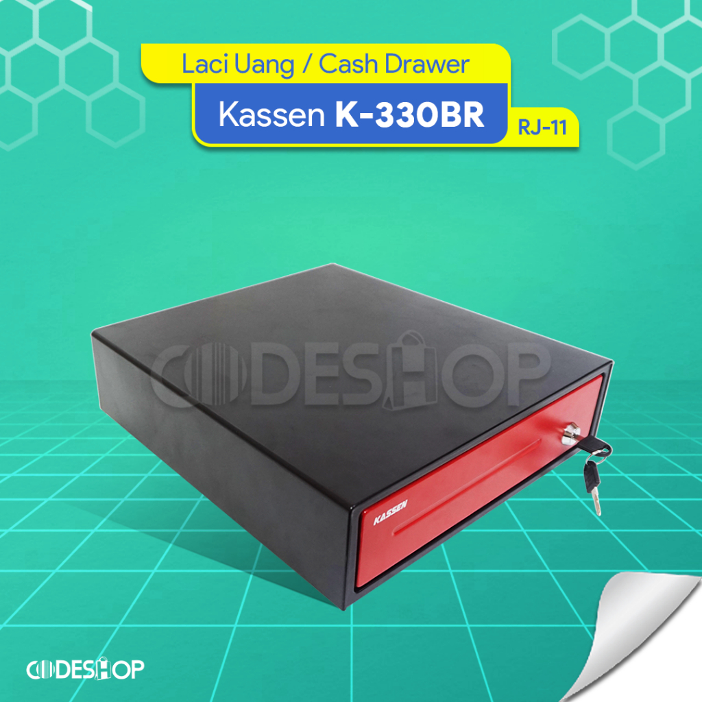 Cash Drawer Kassen K330BR / K-330BR / K 330 BR Koin Uang Kertas RJ-11