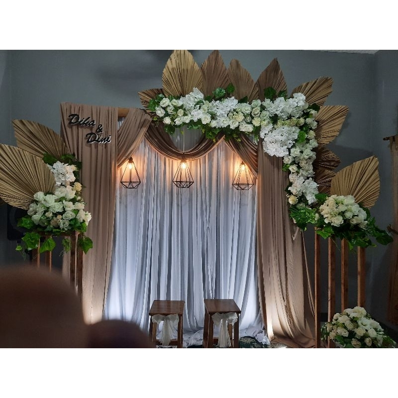 Sewa Backdrop Lamaran / Akad / Pemberkatan Gawang / Tirai