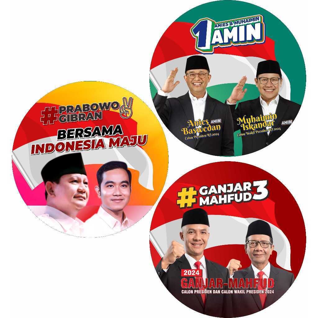 

STIKER VINYL PILPRES / PEMILU / CAPRES 2024 ( DIJUAL SATUAN )