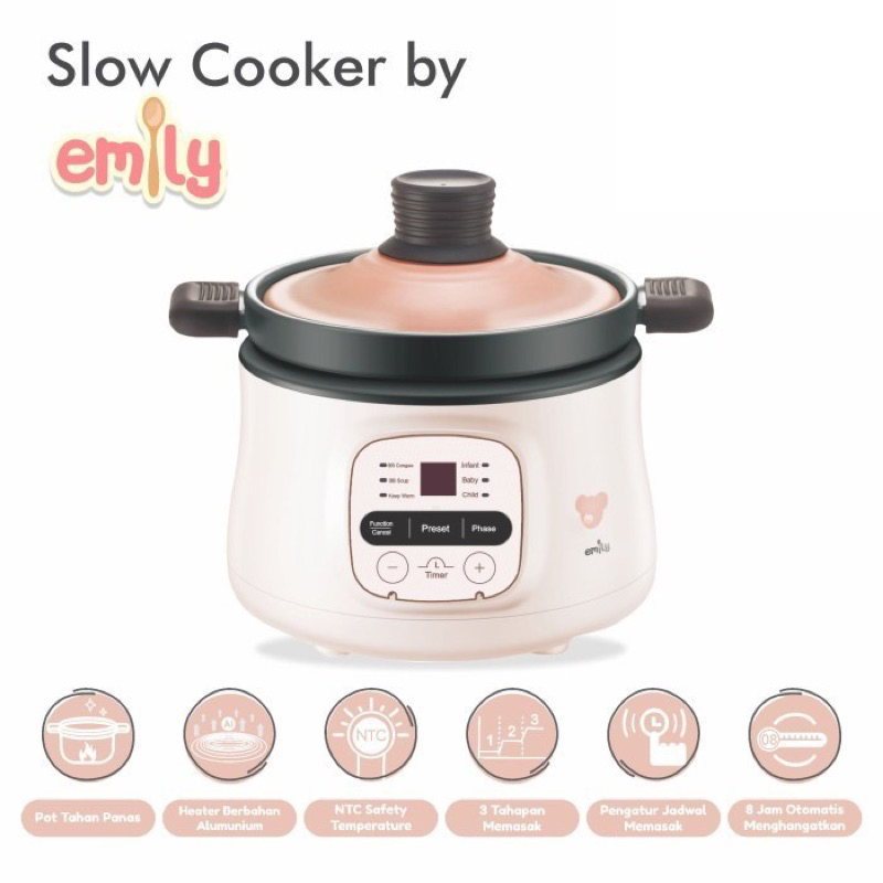 PRELOVED Emily ESC-35004 Slow Cooker CLaypot 0.8L