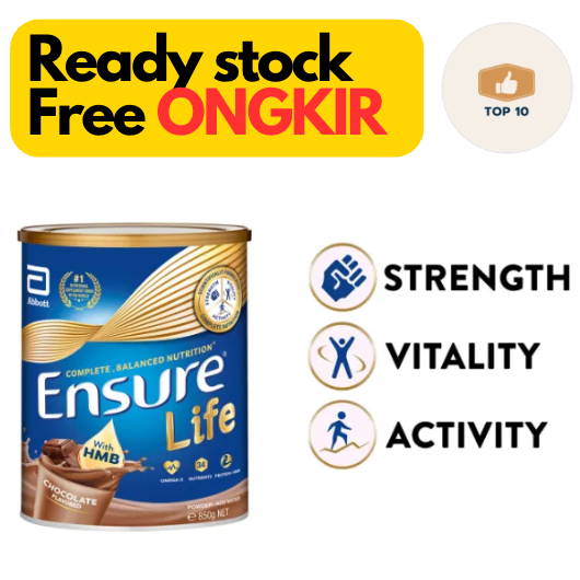 Ensure Life Chocolate Milk Powder / SUSU ENSURE DEWASA ORIGINAL SINGAPORE