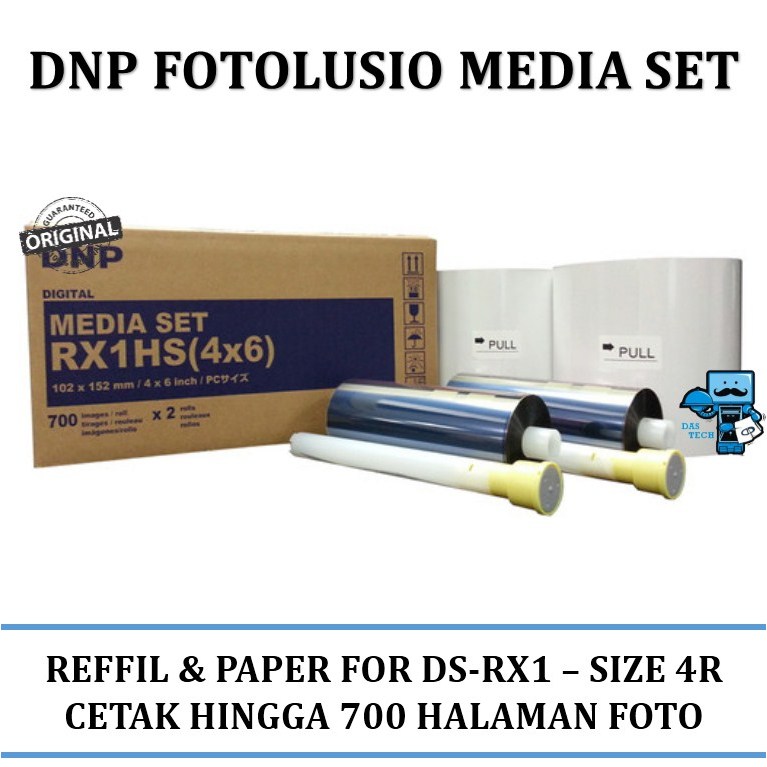 Media Set Refill dan Paper DNP Fotolusio for DS-RX1 Photobooth Printer (1Roll)
