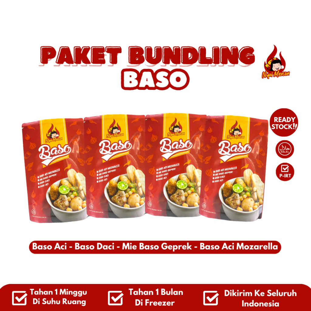 

PAKET BASO NYAI MERCON (BASO ACI, BASO DACI, MIE BASO GEPREK, BASO ACI MOZARELLA)