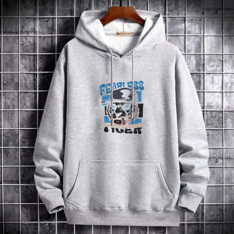 Hoodie Flecce Pria Terbaru Fearless Tiger