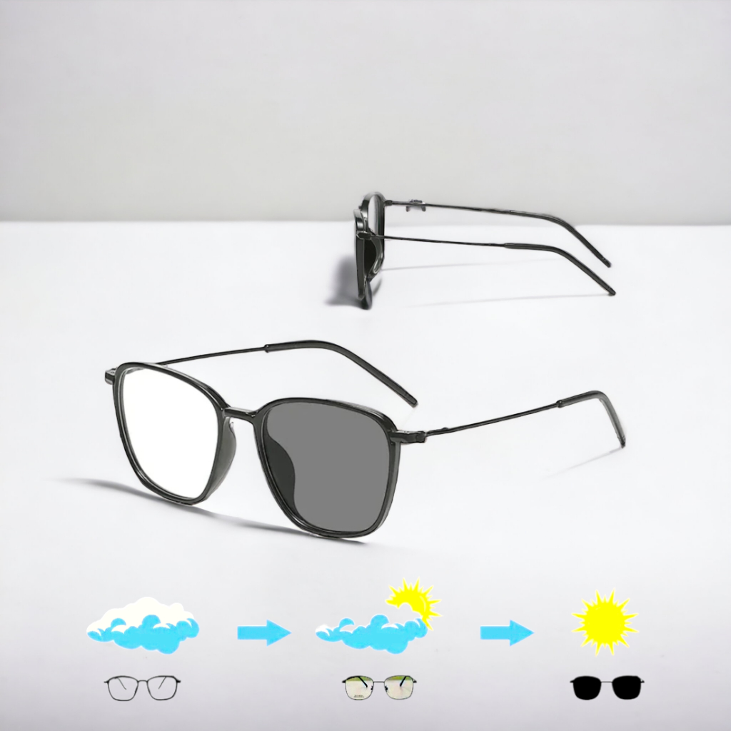 Kacamata Lentur Optik Minus Plus Cylinder Progressive Photocromic Anti Radiasi - Kacamata Resep