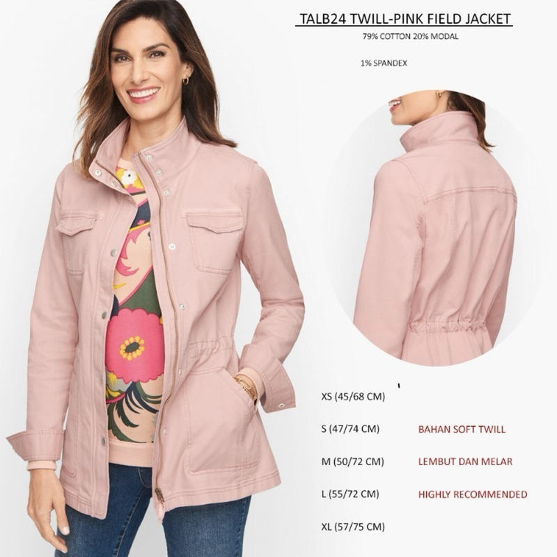 Jaket Wanita Warna Pink Branded TALBOTS Original