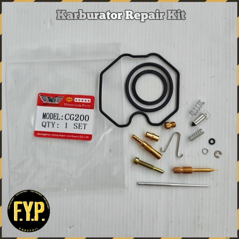 Repairkit Karbu Karburator Carbu Carburator Repair Kit PZ30 Motor Viar Kaisar 200 Roda Tiga