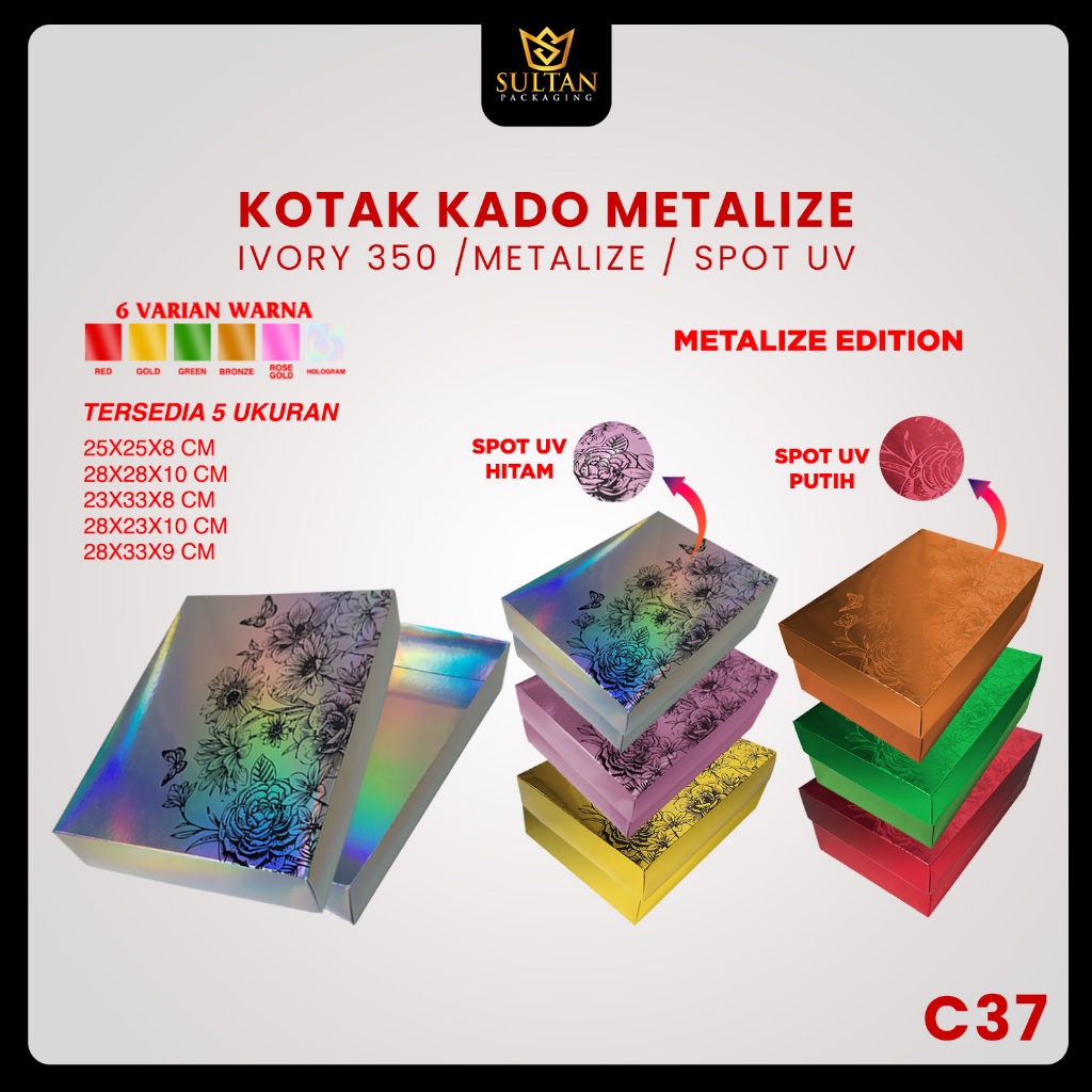 

Kotak kado hologram / Box premium metalize / Dus mewah /C37