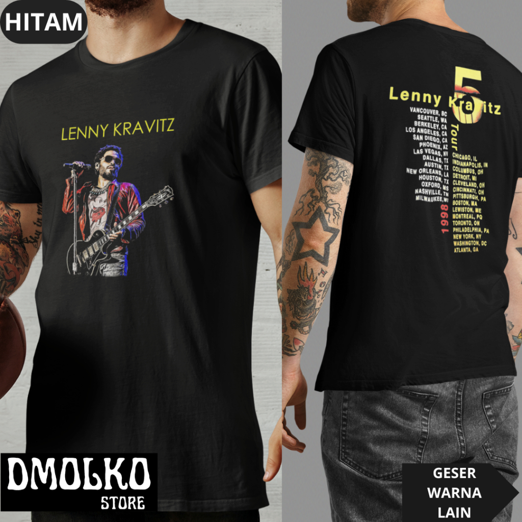 Kaos Musik Lenny Kravitz 2 | Tshirt Musik Uk S - 7XL | Kaos Dewasa Dan Kaos Anak | Kaos Bigsize | Ka
