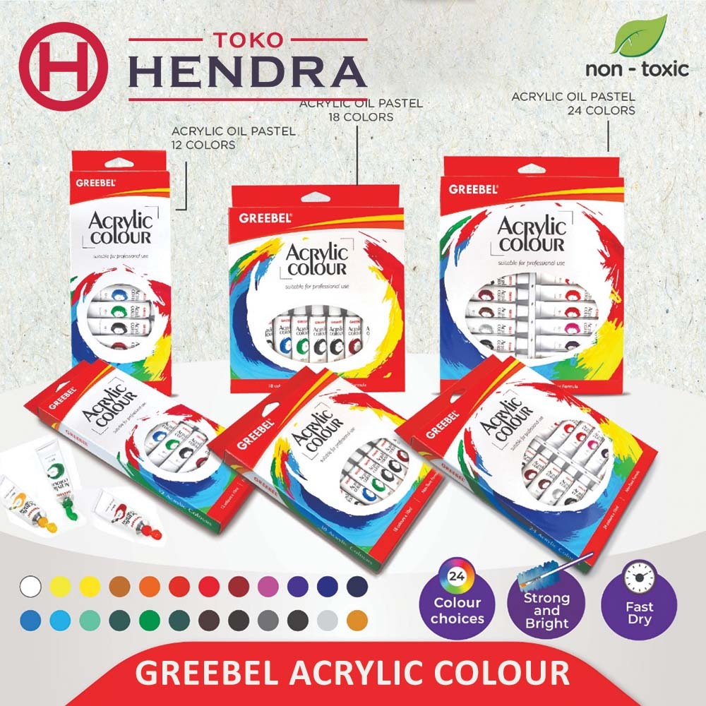 

GREEBEL AKRILIK ACRYLIC PAINTING 10 ML Melukis art & Proffesional