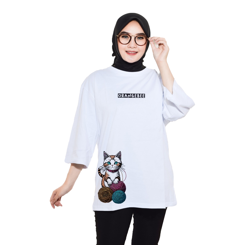 Kaos Oversize Wanita/Kaos Wanita/kaos cewek/Oversize/OrangeBee/OS-0102