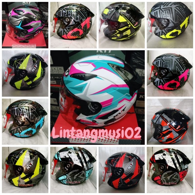 KYT GALAXY MOTIF VISOR FLAT R