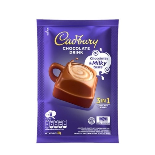 

Cadbury Hot Choco Drink 3in1 jual eceran 5 sachet / cadbury chocolate drink