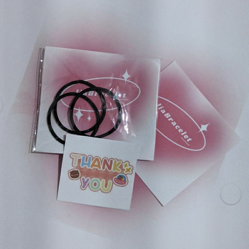 [COD] 3 PCS Ikat Rambut Korea | Ikat Rambut Elastis  | Gelang Hitam | Gelang Couple