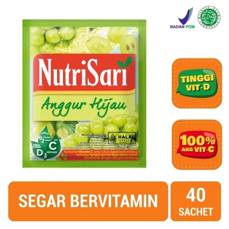 

Nutrisari Es Anggur Hijau - Minuman Buat Vitamin C & Vitamin D