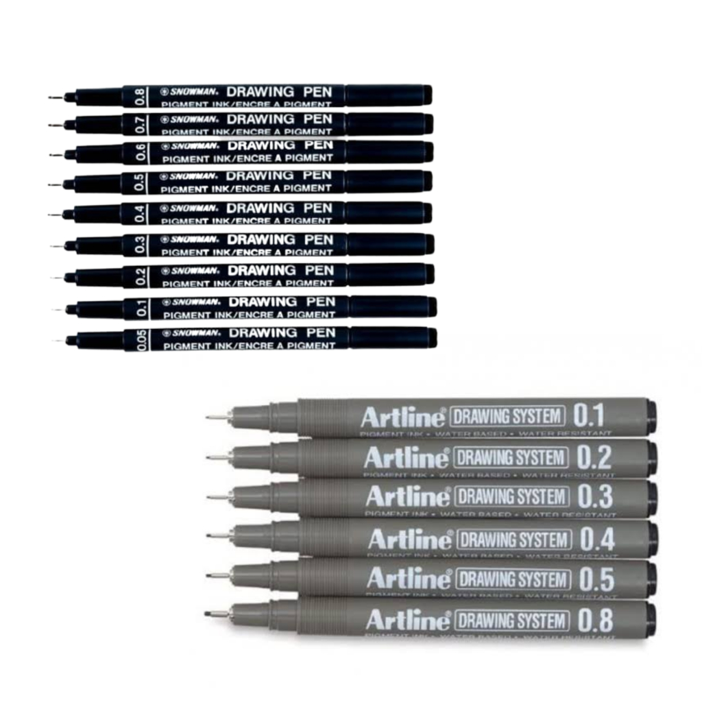

Drawing Pen Snowman & Artline (0.1/0.3/0.5)