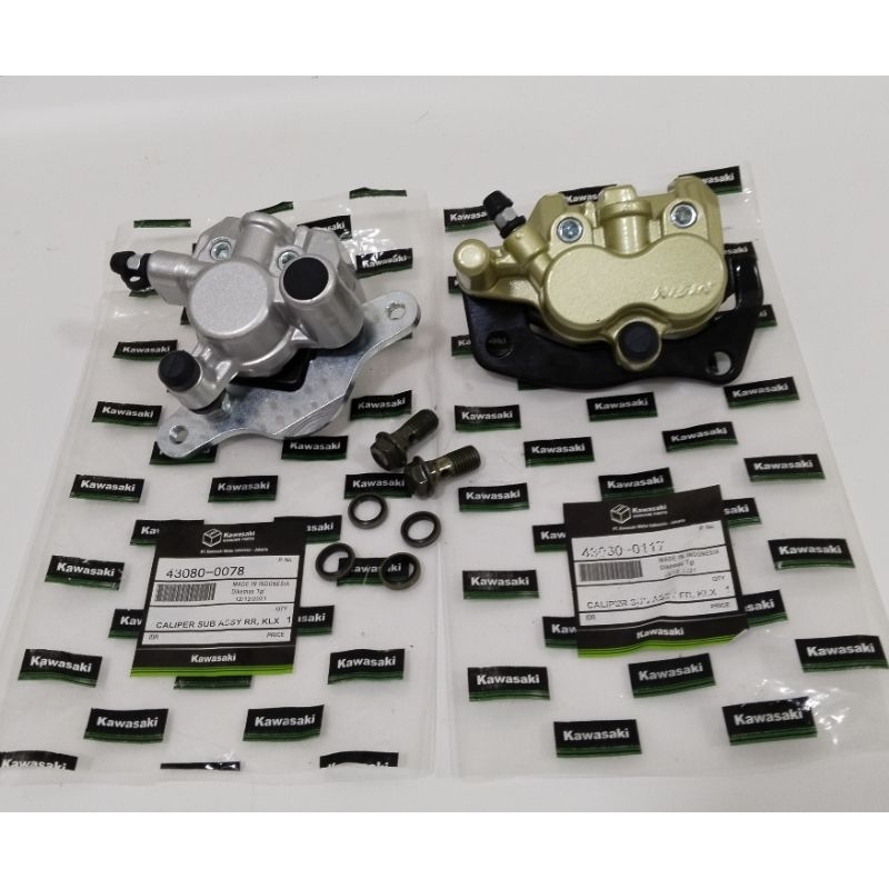 KALIPER DEPAN BELAKANG 1SET KLX150 KLX 150 L S BF DT DTRACKER KEPALA BABI ORI ORIGINAL NISSIN SET KA